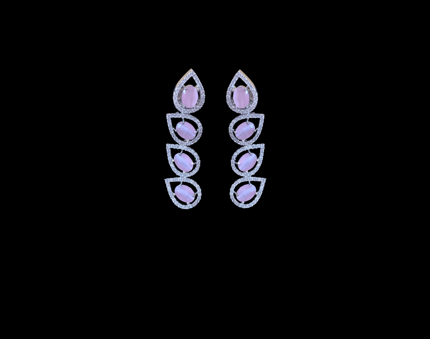 NS147 Nur cz necklace - pink ( READY TO SHIP )