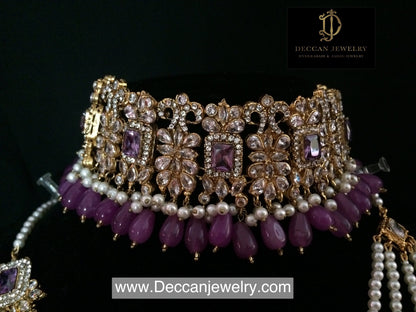 BR37 Aima  choker set (amethyst) (READY TO SHIP)  )