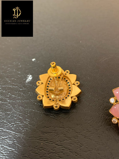 ET565 Rati earrings , gold plated studs ( READY TO SHIP )
