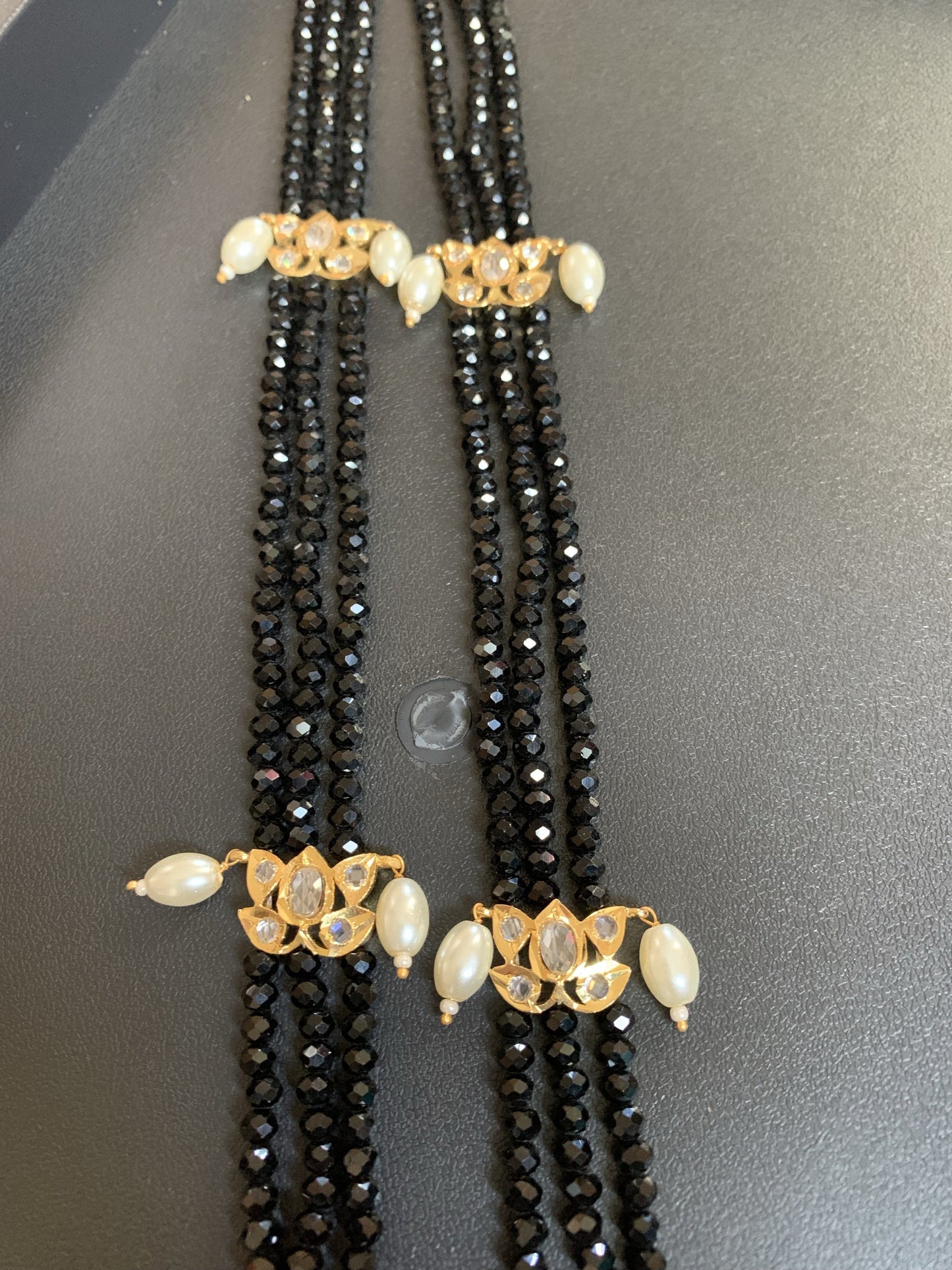 Raina  black beads  necklace ( READY TO SHIP )