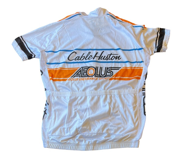 Cable Huston AEOLUS Endurance Sport Cycling Jersey, White (Medium)