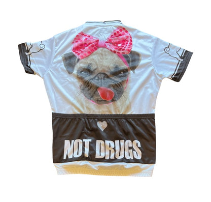 Pugs Not Drugs Men's Cycling Jersey (Small)