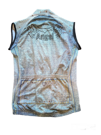 Women's Denim Sleeveless Cycling Jersey (X-Small)