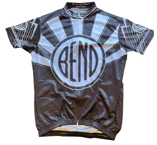 Bend Oregon BLACK Men's Cycling Jersey (S, M)