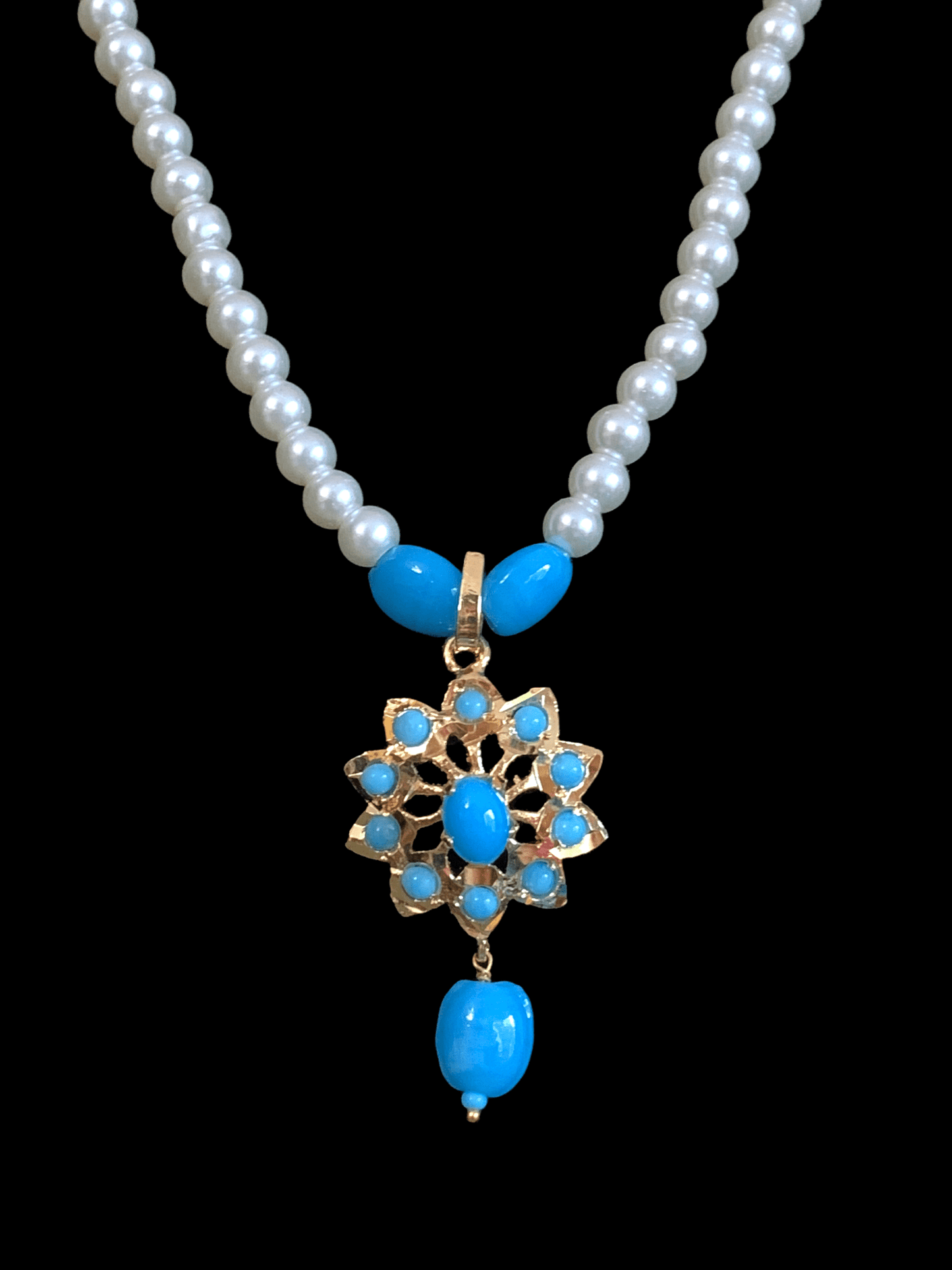 PS375 Nisa pendant set in feroza or turquoise ( READY TO SHIP)
