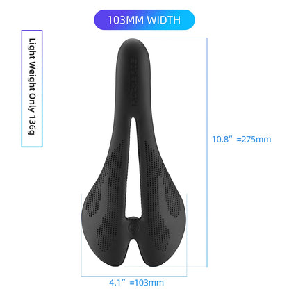 ROCKBROS Carbon Fiber Bike Saddle Lightweight Shock-Absorbing Comfort for Men Women"