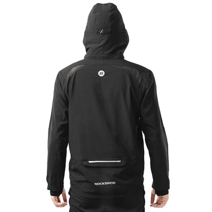 ROCKBROS Men's Windproof Cycling Jacket, Quick-Dry Lightweight Breathable MTB Jacket