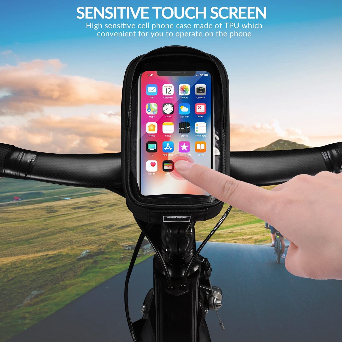 ROCKBROS Bike Front Frame HandlebarWaterproof Bag below 6.5"