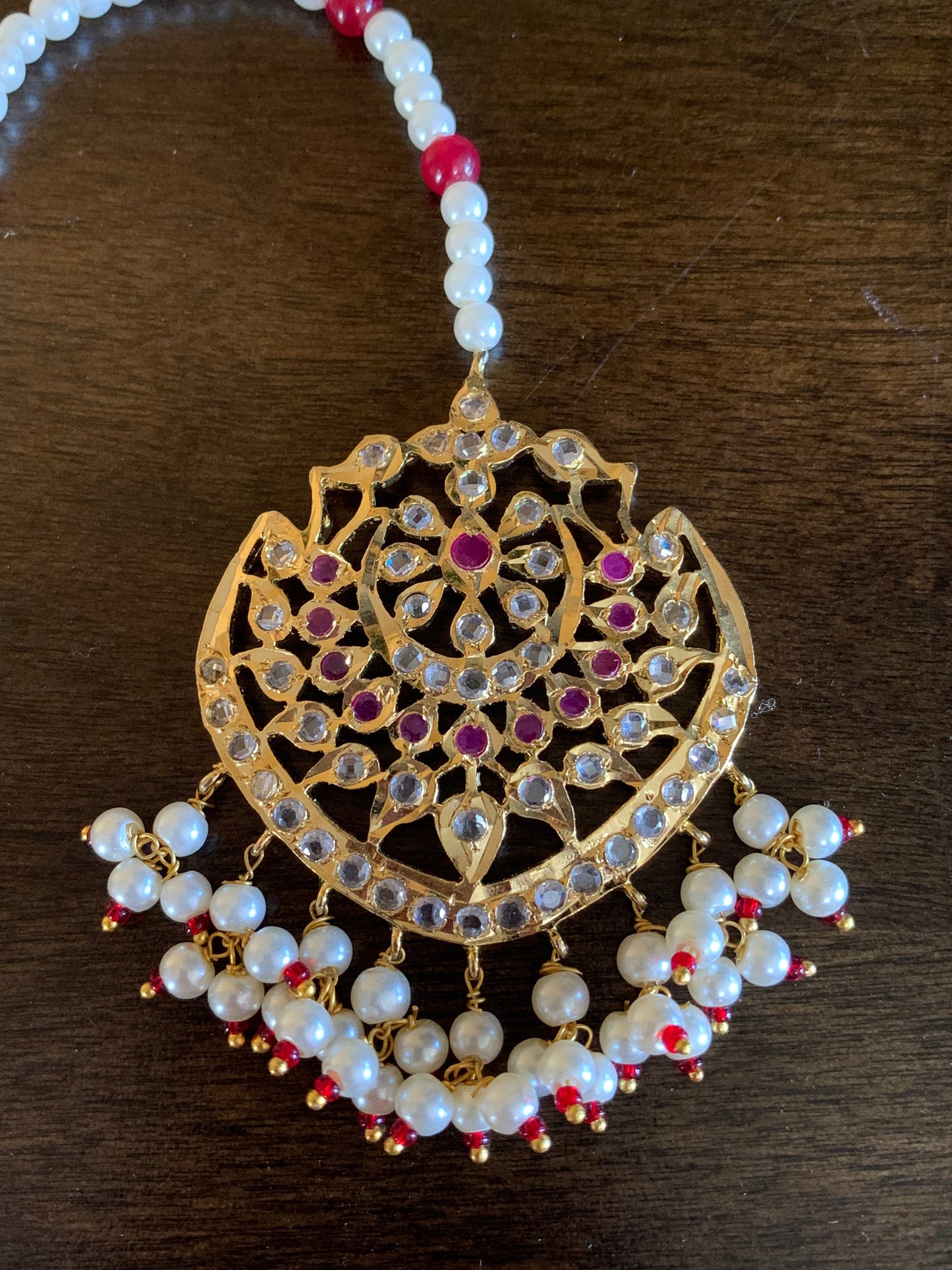 DJTK116 Shana tika / tikka In rubies ( READY TO SHIP )