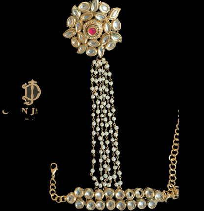 HP11 Jaeda kundan haath phool( SHIPS IN 4 WEEKS )
