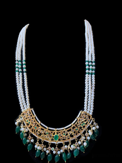 LN78 Adhira ranihaar (green) (SHIPS IN 3 WEEKS )