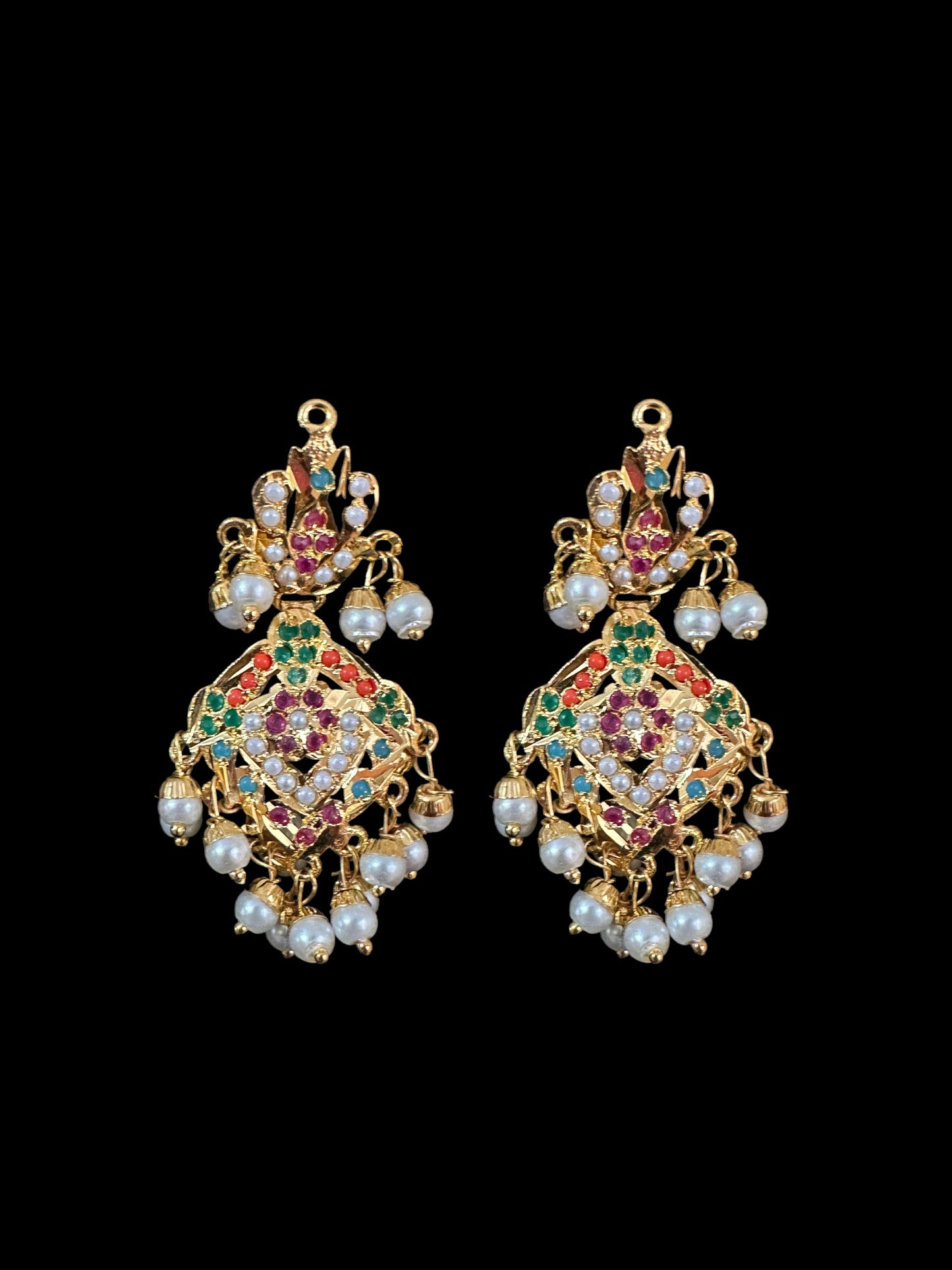 DLN12 Mehwish jadau Rani haar - Navratan    ( READY TO SHIP )
