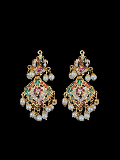 DLN12 Mehwish jadau Rani haar - Navratan    ( READY TO SHIP )