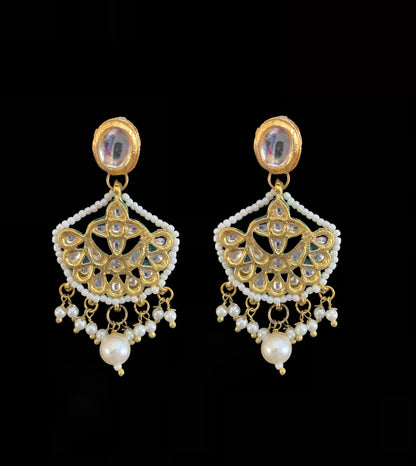 LN26 Mallika beaded long kundan necklace with earrings ( READY TO SHIP)