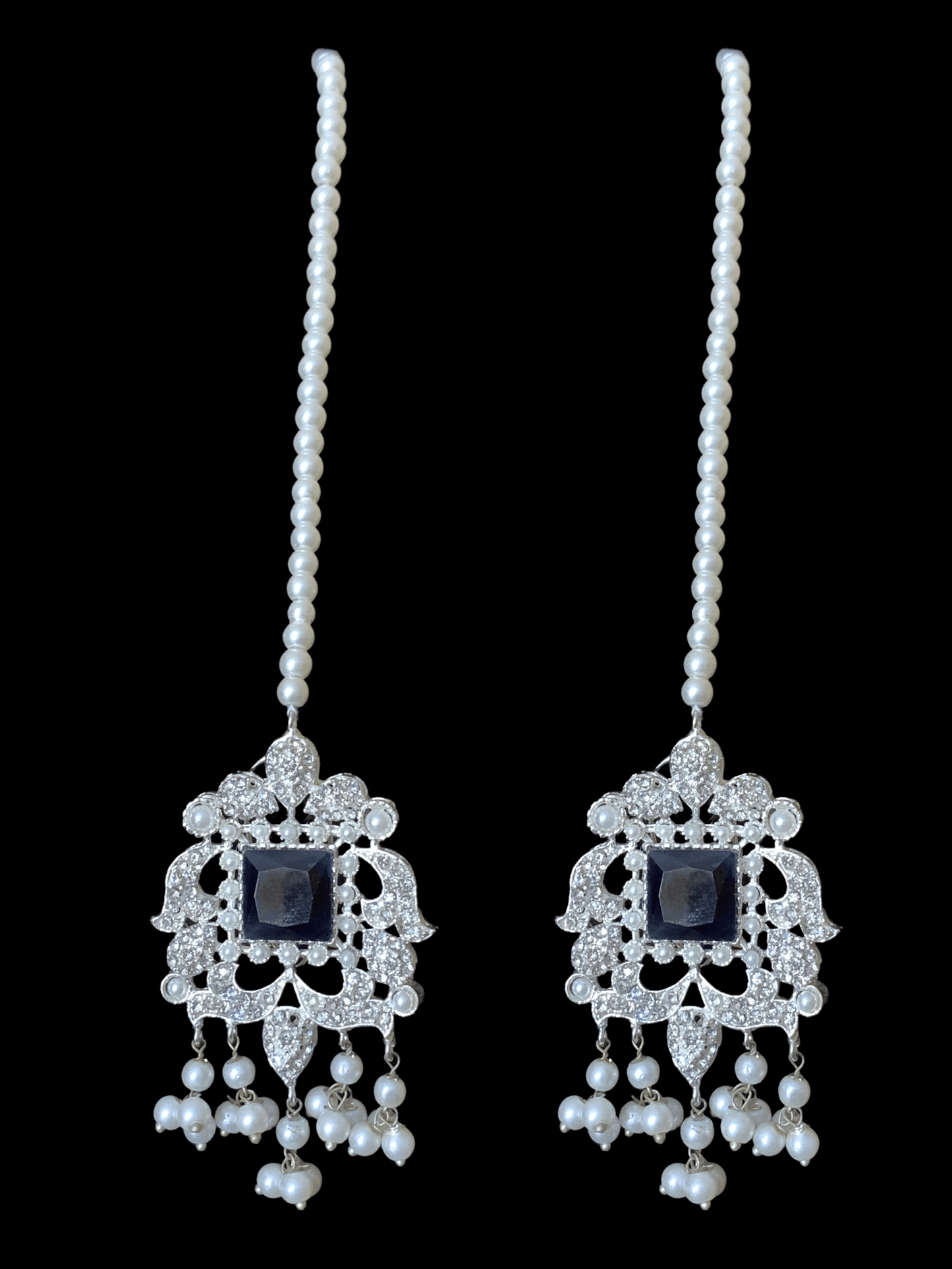 BR14 Anisa pakistani bridal set in sapphire blue (SHIPS IN 2 WEEKS )