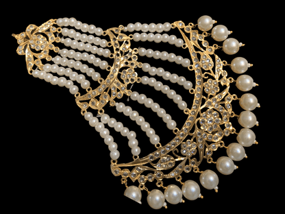 DJHR19  Insia Hyderabadi jhoomar in pearls ( READY TO SHIP  )
