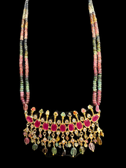 PS242 Tirmani in tourmaline  beads( SHIPS IN 4 WEEKS  )