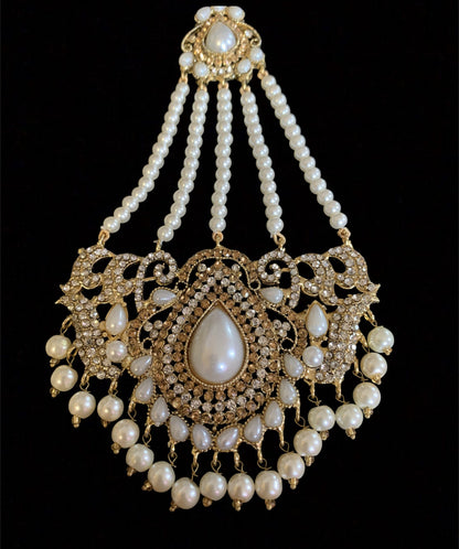 JTK15 Soha  jhoomar  tika in pearls ( READY TO SHIP )