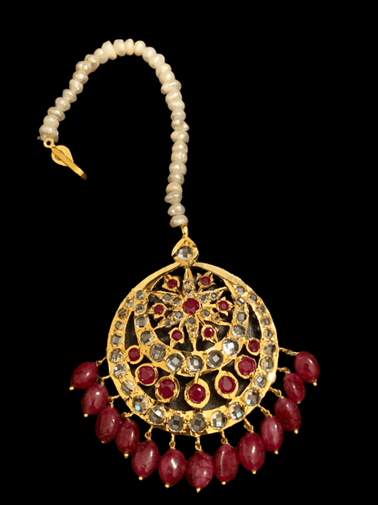 DJTK11 Isra tika in rubies and fresh water pearls ( READY TO SHIP)