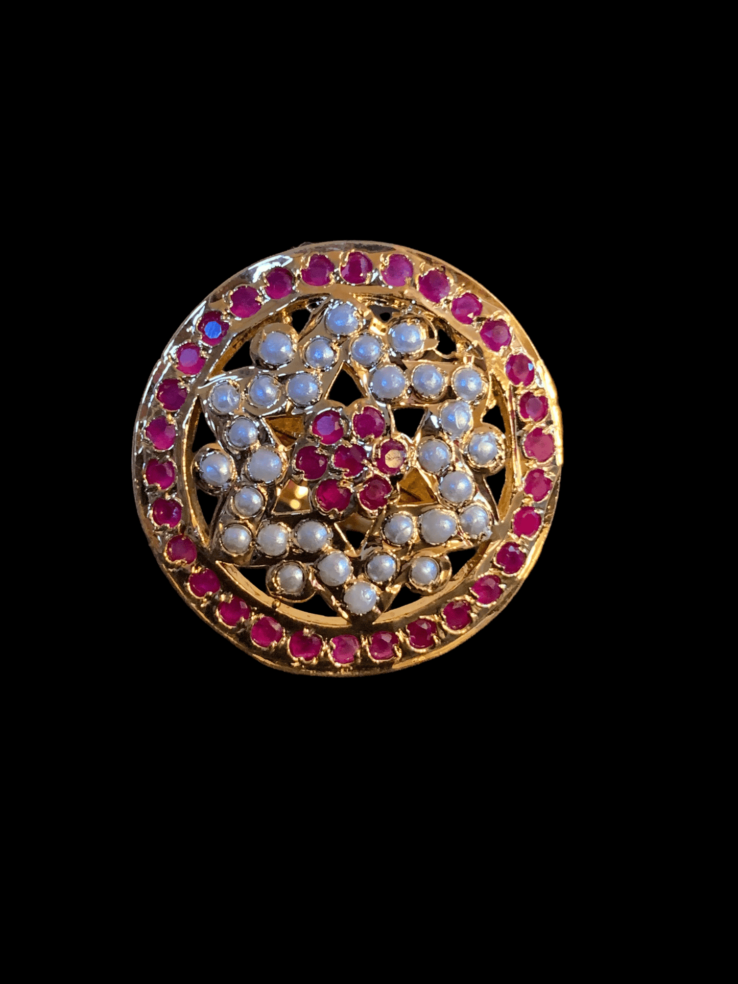 DJR116  jadau adjustable ring , ( READY TO SHIP )