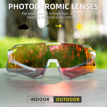 ROCKBROS Cycling Glasses Bike Photochromic MTB Sunglasses for Men TR90