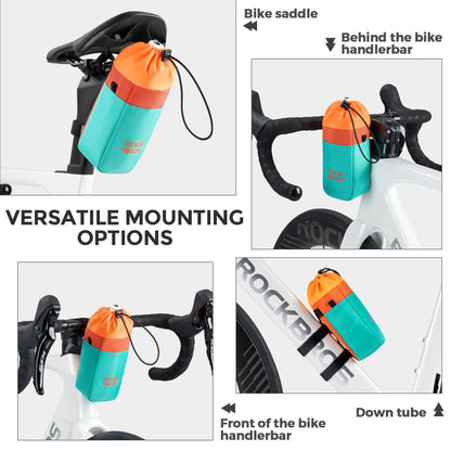 ROCKBROS Bike Cup Holder - Water Bottle Holder Bag with Pocket
