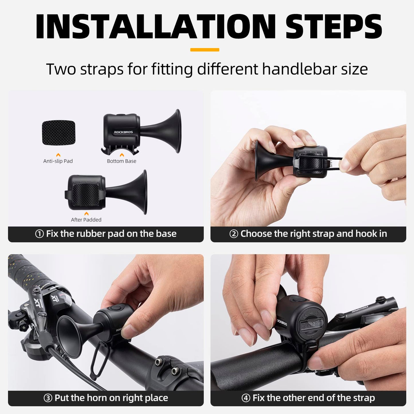 ROCKBROS Bike Bell Electric Bike Horn Waterproof 120dB - Triathlete Store