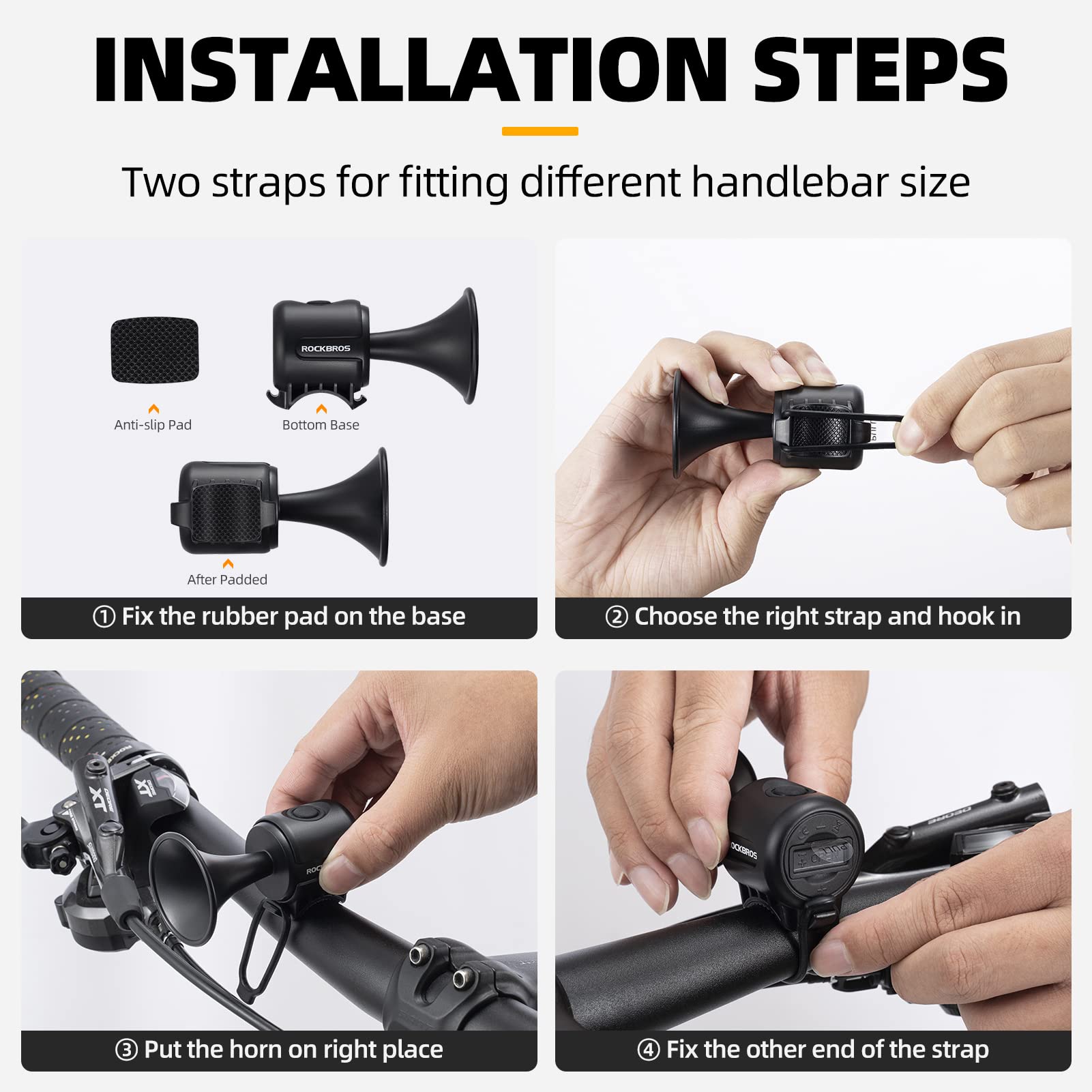 ROCKBROS Bike Bell Electric Bike Horn Waterproof 120dB - Triathlete Store