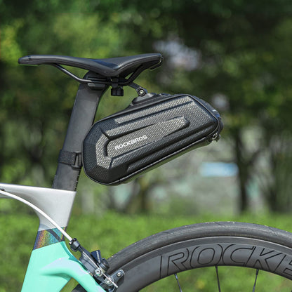ROCKBROS Bike Bicycle 1.7L Saddle Seat Bag 3D Hard Shell with Silver Reflective Strip