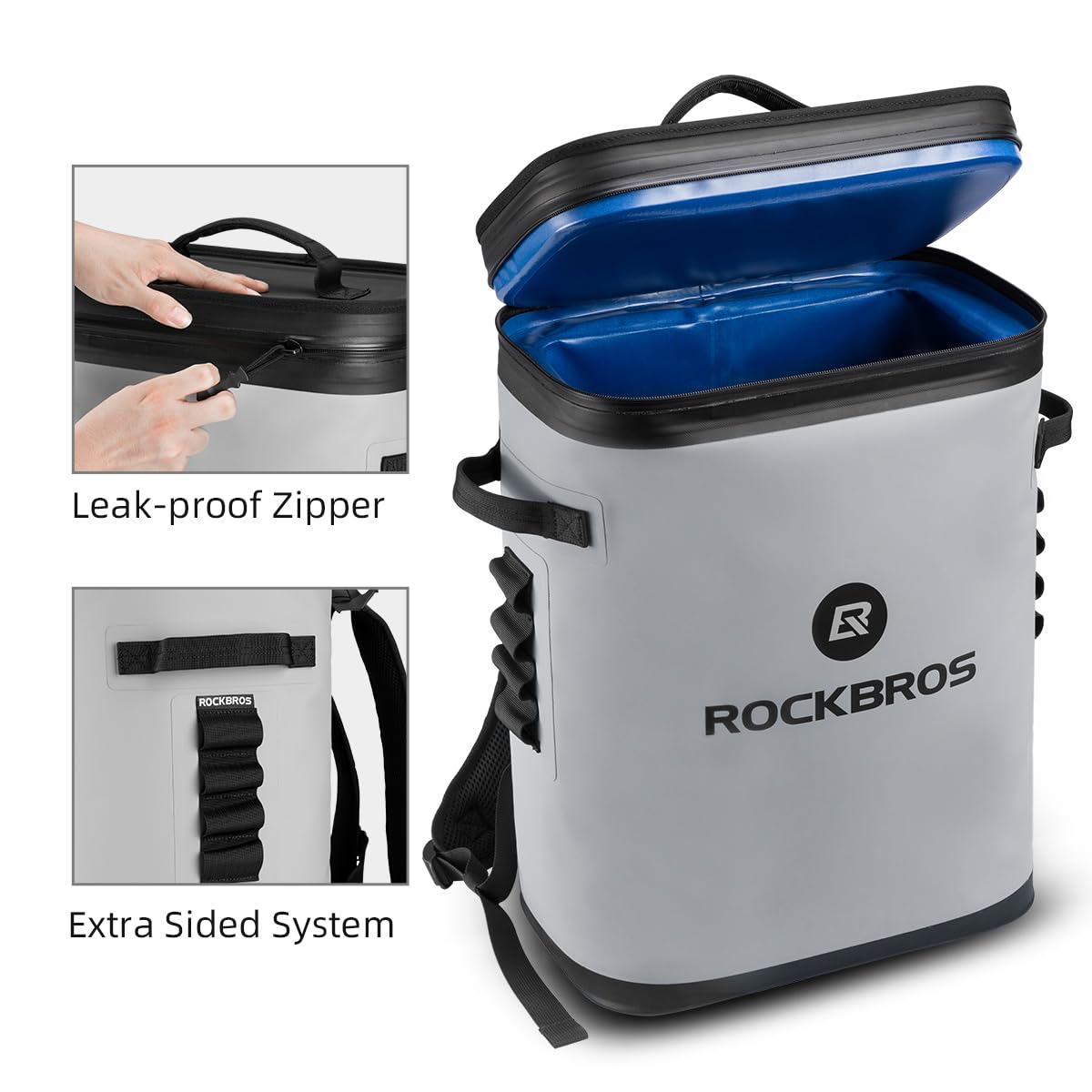 ROCKBROS Soft Cooler Waterproof 36 Can Insulated Leak Proof Soft Backpack