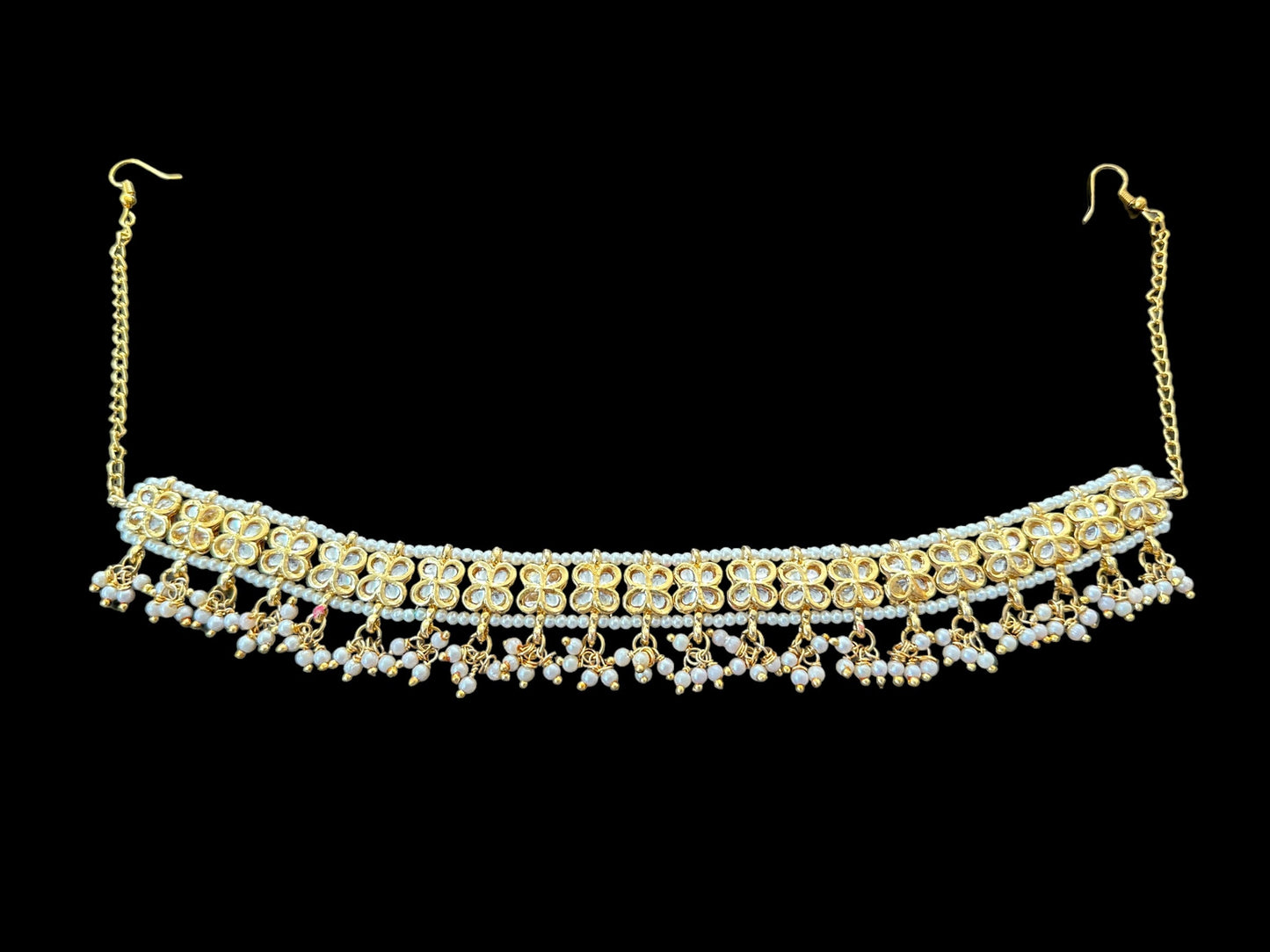 DJTK347 Kundan sheeshphool ( SHIPS IN 2 WEEKS )