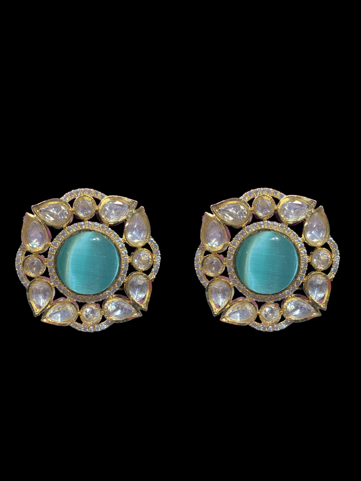 ET551 Gold plated polki tops ( READY TO SHIP)
