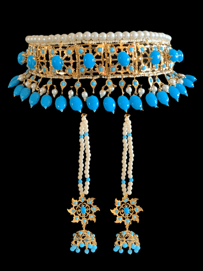 C27 Insia  Hyderabadi jadavi lacha in turquoise ( READY TO SHIP )