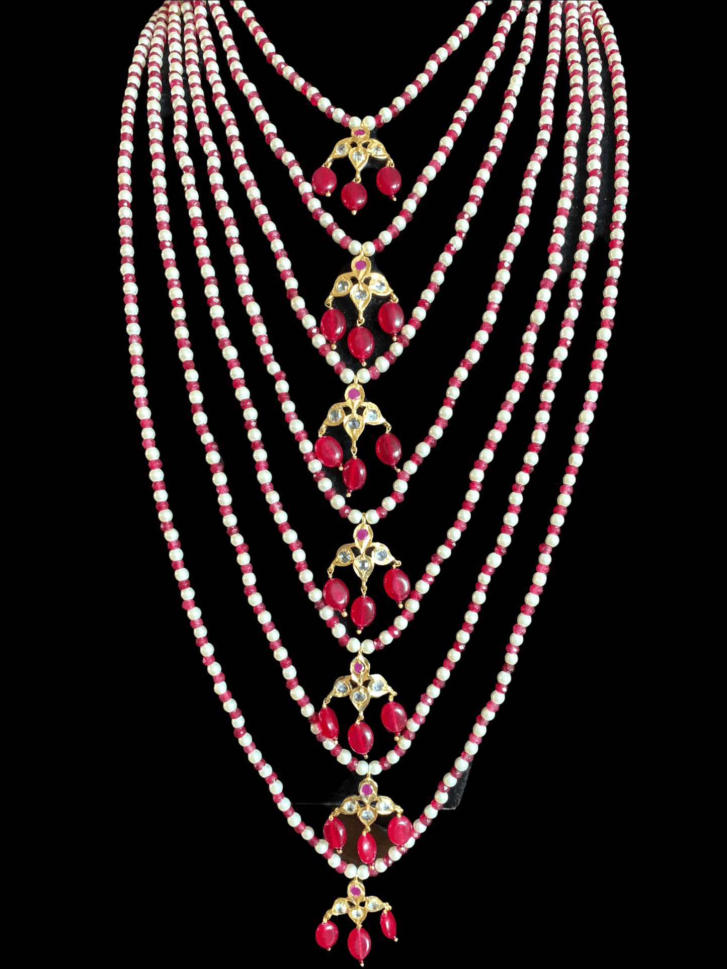 SAT65 Insia satlada in ruby beads ( READY TO SHIP )
