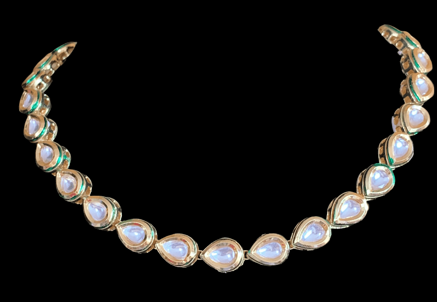NS82 Kundan necklace set with earrings   (READY TO SHIP)