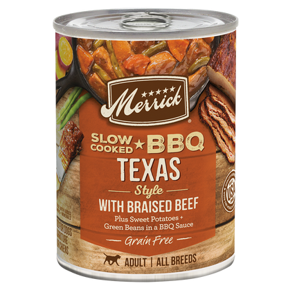 Merrick Slow Cooked Grain Free Adult Texas Beef Wet Dog Food (12.7oz)