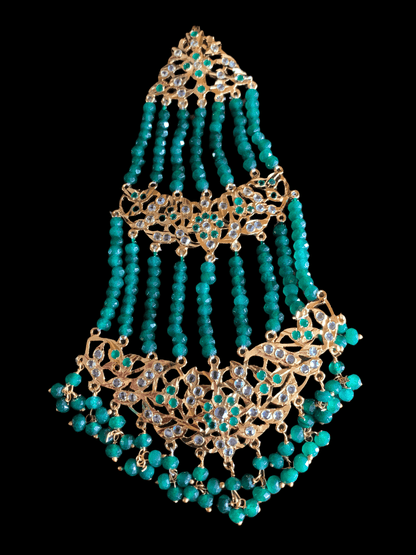 DJHR13 Nisa jhoomar in green    ( READY TO SHIP  )