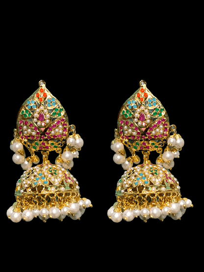 BR91 Hunza Navratan  jadau bridal set   ( SHIPS IN 4 WEEKS )