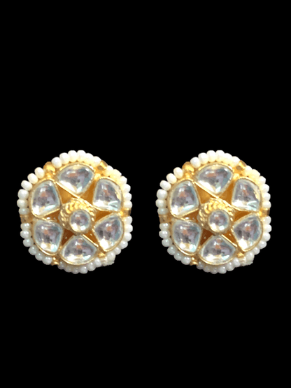 SAT5 Sumaina pachi Kundan long necklace with earrings ( SHIPS IN 4 WEEKS   )