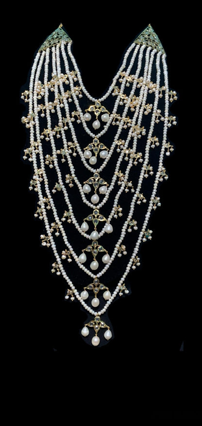 SAT13 Tameem Hyderabadi satlada in fresh water pearls (READY TO SHIP )