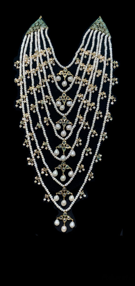 SAT13 Tameem Hyderabadi satlada in fresh water pearls (READY TO SHIP )