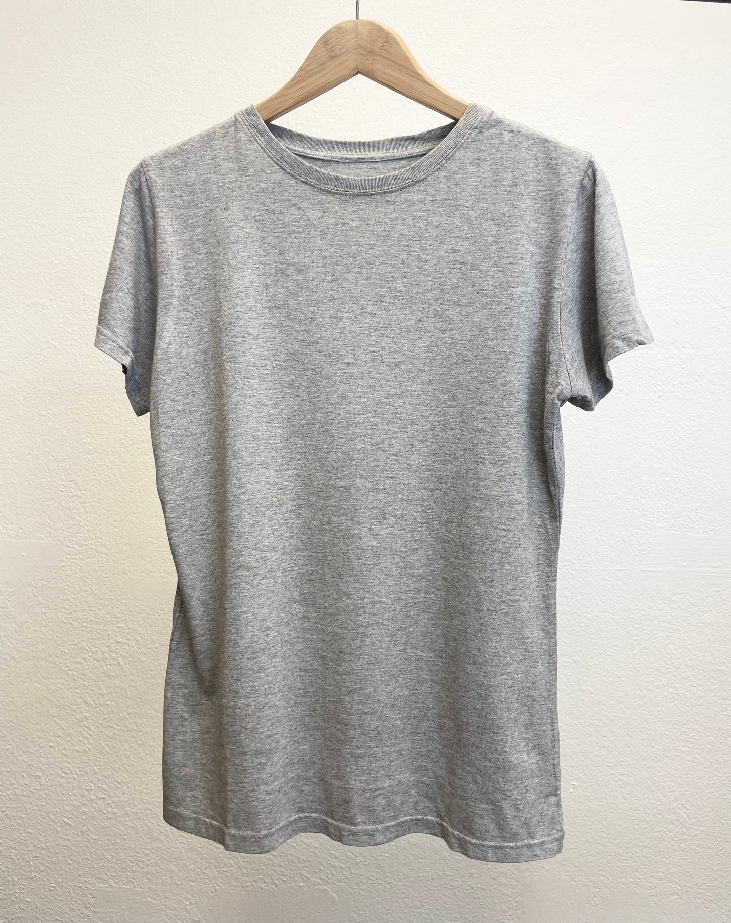 Spun Bamboo Women's Bamboo/Cotton Short Sleeve Crew Neck T-Shirt - Heather Grey