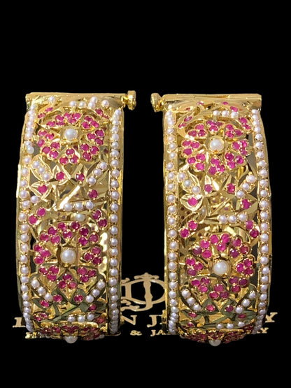B139 Alea jadau bangles in rubies ( READY TO SHIP )