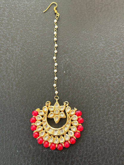 DJTK114 kundan meenakari tika  (READY TO SHIP  )
