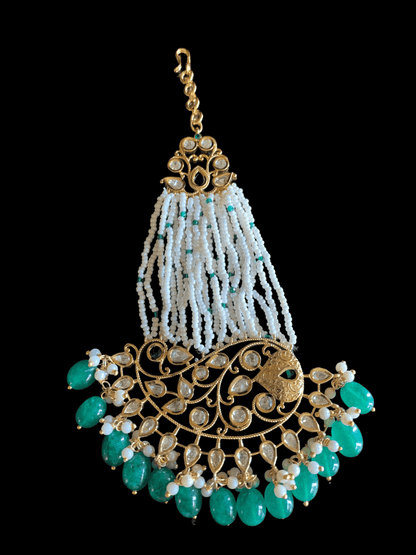DJHR28  polki jhoomar - Green    ( READY TO SHIP )