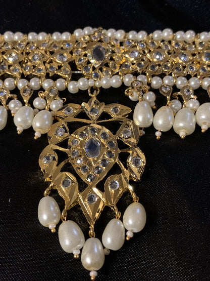 C6 Sahaj choker set in pearls (SHIPS IN 3 WEEKS)