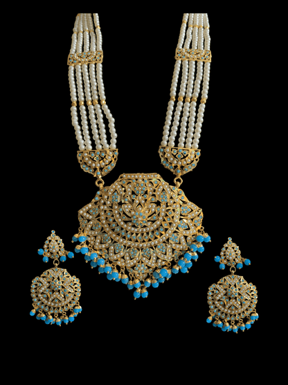 LN17 Jia Punjabi rani haar in turquoise / feroza ( SHIPS IN 4 WEEKS )