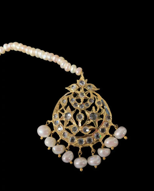 DJTK59  Lahar fresh water pearl  tika   ( READY TO SHIP )