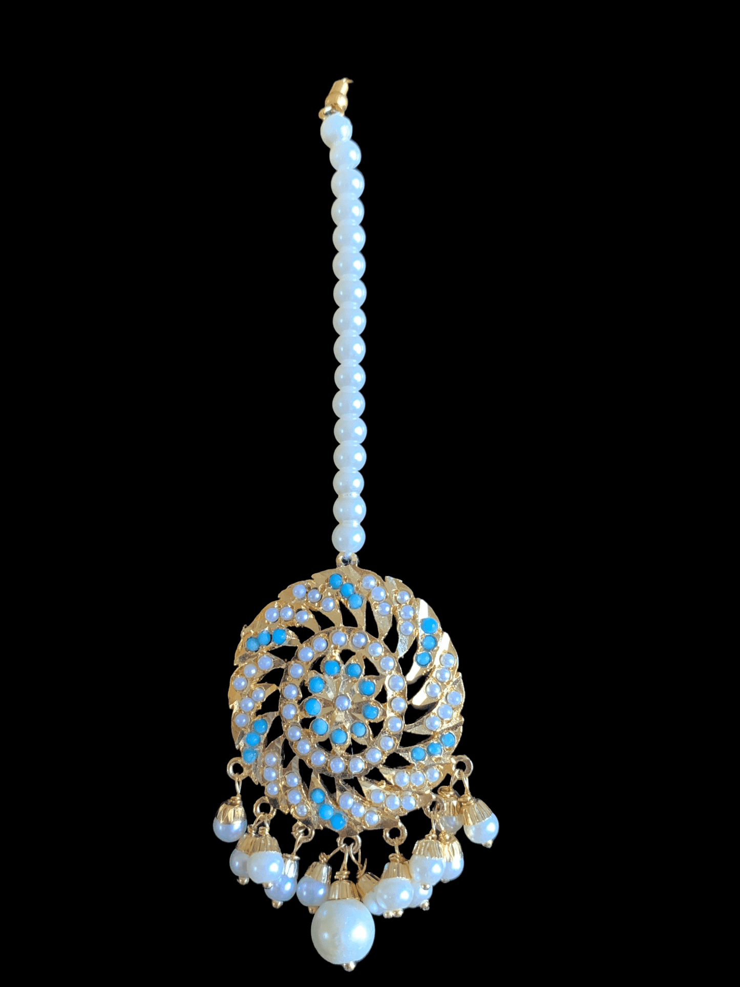 NS320 Sehar  punjabi Jadau necklace with earrings tika  (READY TO SHIP)
