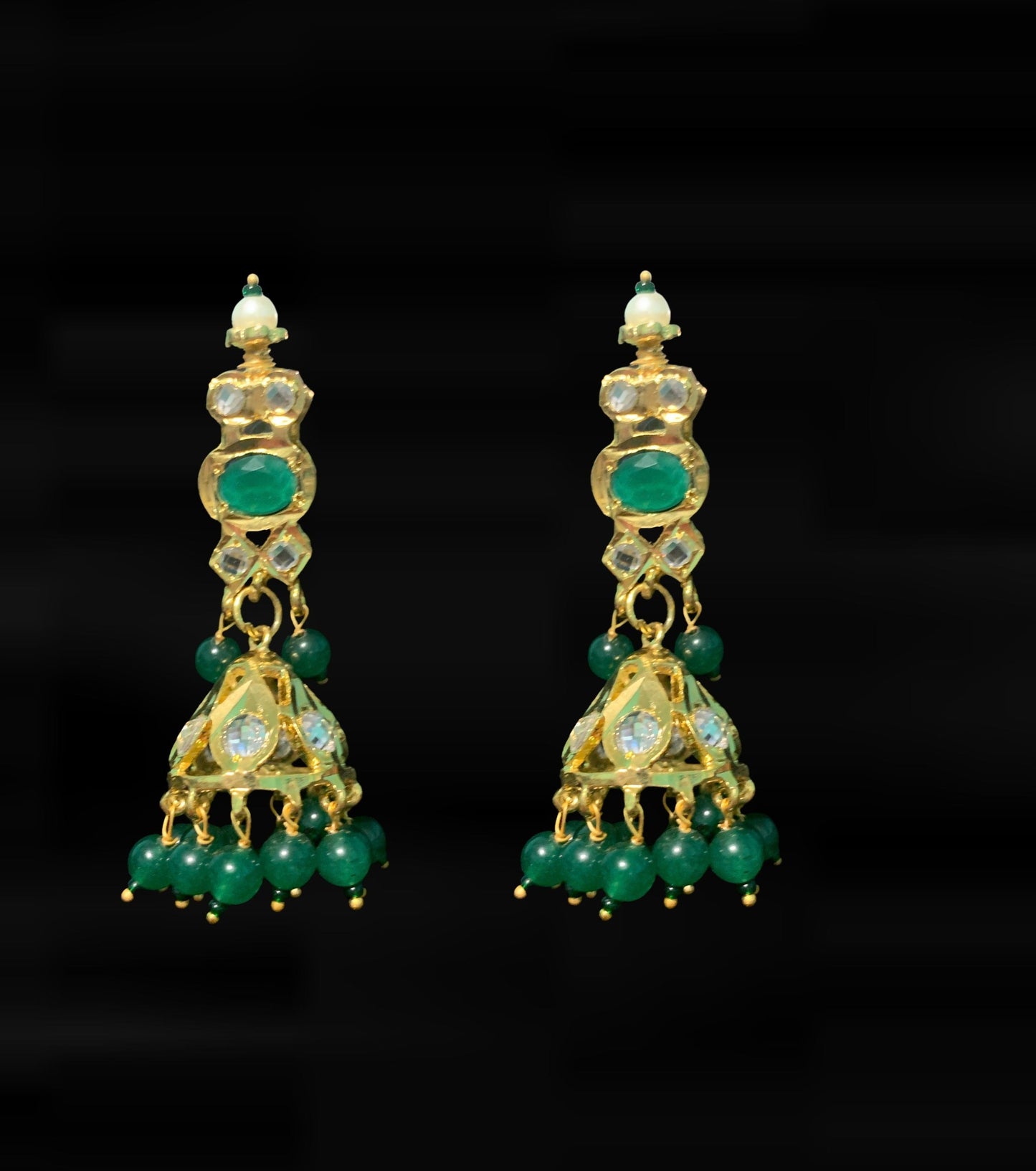 NS100 Tanika necklace set in green ( READY TO SHIP )